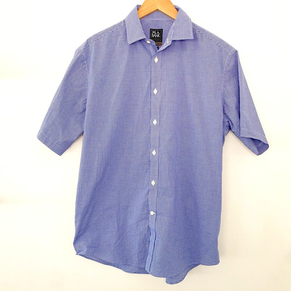 Jos. A. Bank Travel Tech Button-Up‎ Shirt | Size M | Short Sleeve